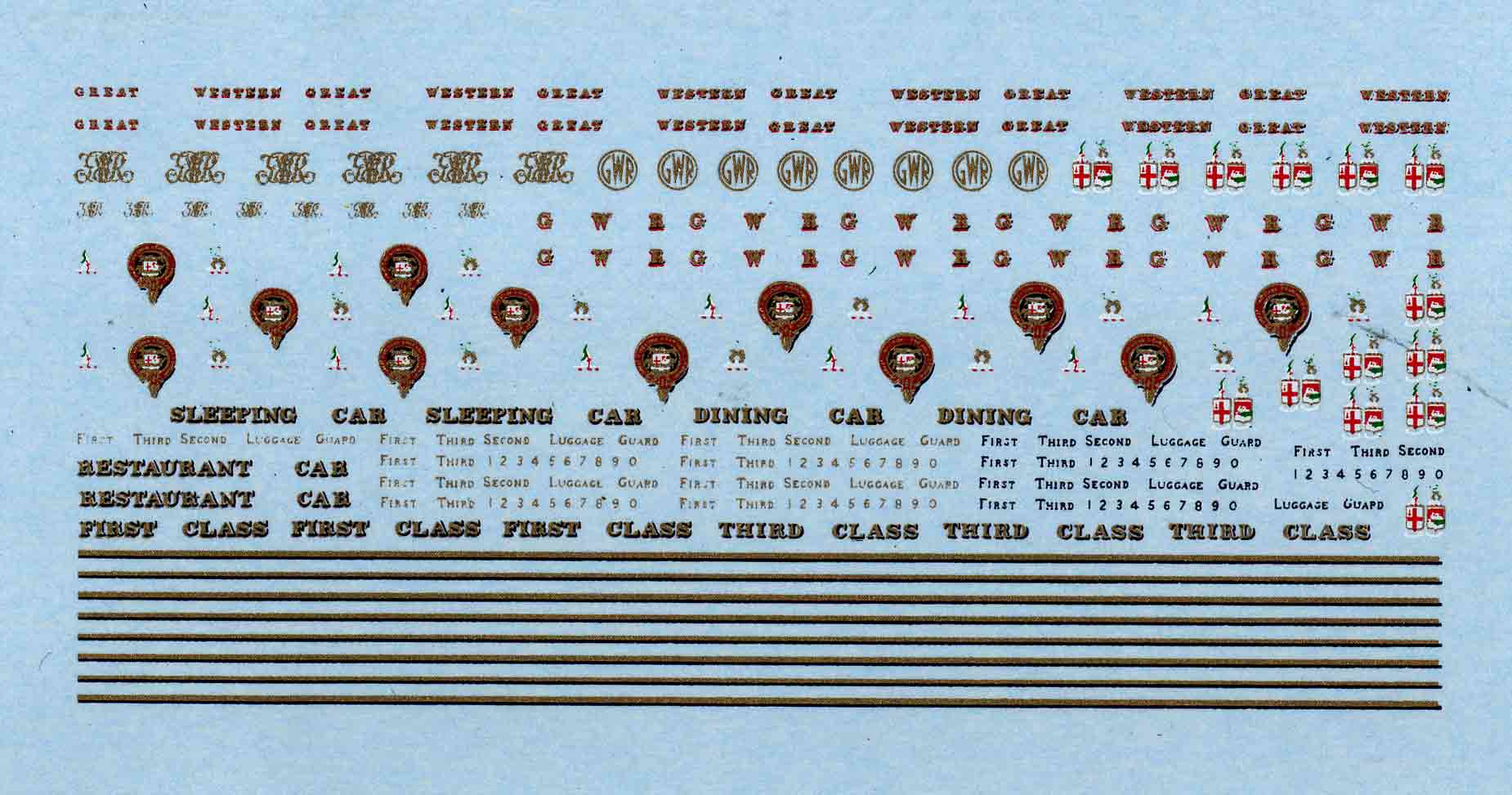 GWR Coach Crests and Lining