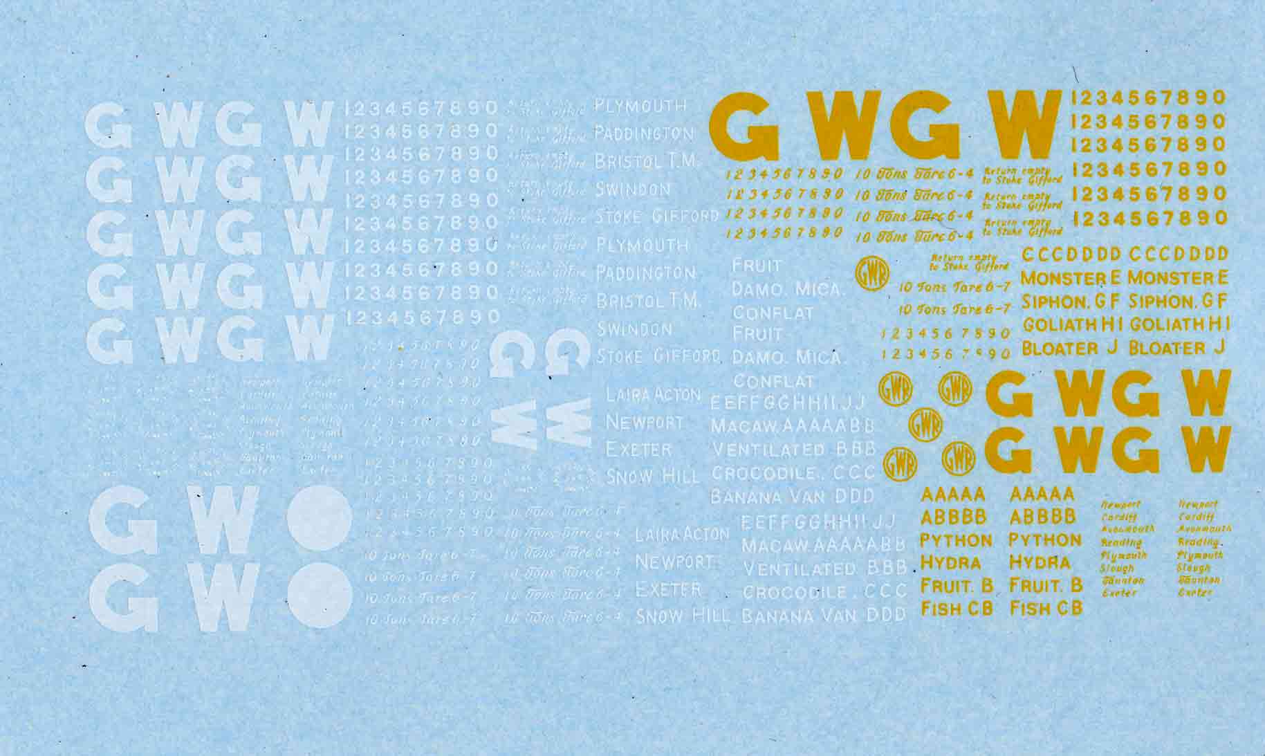 GWR Freight markings